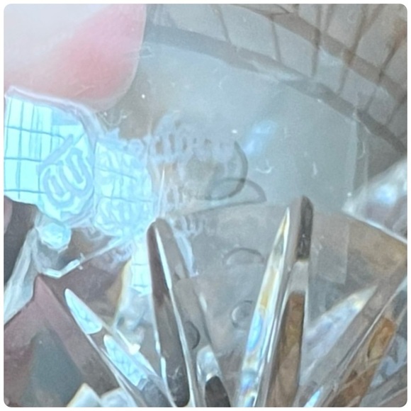 Waterford Clear Etched Crystal Basket With Handle No Box Center Piece - Picture 10 of 12